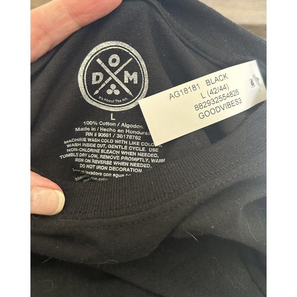 ODM Good Vibes Only Graphic Print Short Sleeve T-Shirt Size L NEW W/TAGS - Picture 4 of 4